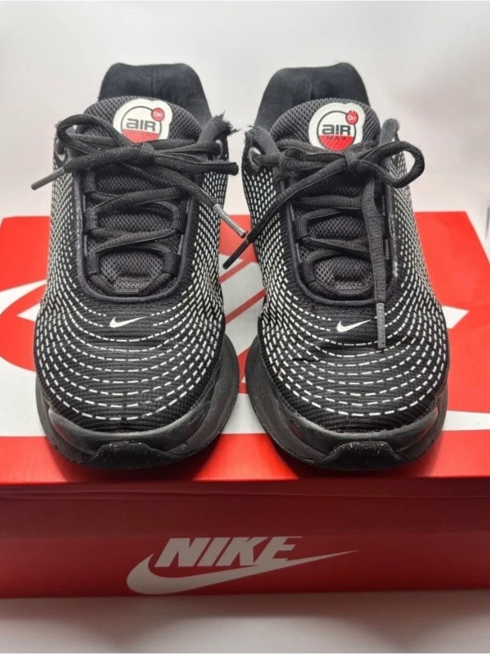 Nike Air Max Dn GS Black Metallic Silver Red Kids Size 4Y Shoes FB8987-009